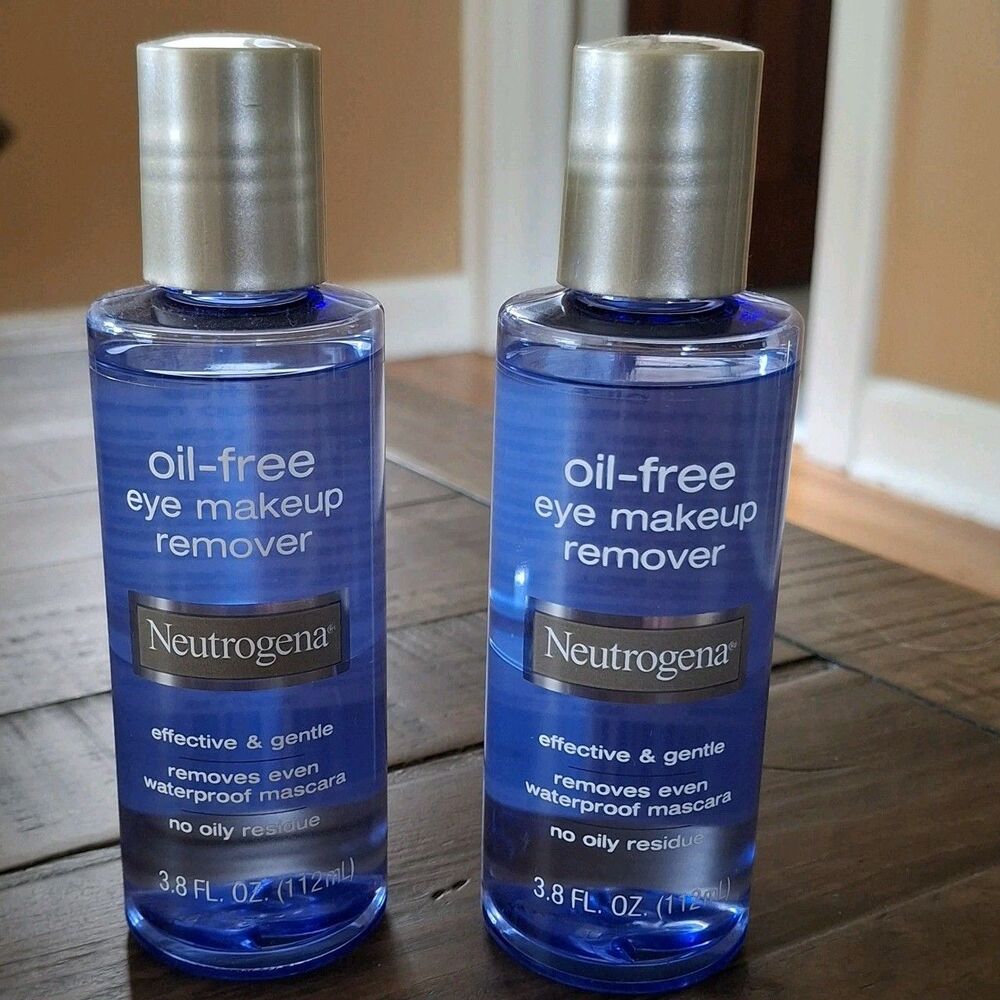NEUTROGENA OIL-FREE EYE MAKEUP REMOVER 3.8 OZ - LOT OF 2 NEW UNOPENED